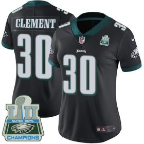 Wholesale Cheap Nike Eagles #30 Corey Clement Black Alternate Super Bowl LII Champions Women\'s Stitched NFL Vapor Untouchable Limited Jersey