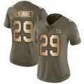 Wholesale Cheap Nike Giants #29 Xavier McKinney Olive/Gold Women's Stitched NFL Limited 2017 Salute To Service Jersey