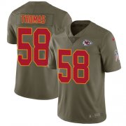 Wholesale Cheap Nike Chiefs #58 Derrick Thomas Olive Men's Stitched NFL Limited 2017 Salute to Service Jersey