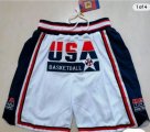 Cheap Men's Team USA White Pocket Shorts