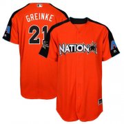 Wholesale Cheap Diamondbacks #21 Zack Greinke Orange 2017 All-Star National League Stitched Youth MLB Jersey