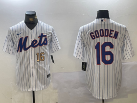 Men\'s New York Mets #16 Dwight Gooden White Cool Base Stitched Jerseys