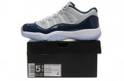 Wholesale Cheap Air Jordan 11 Low GEORGETOWN GS Shoes White/blue