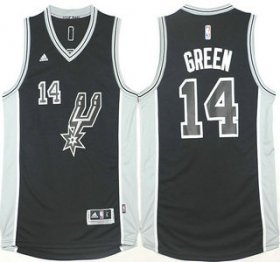 Wholesale Cheap Men\'s San Antonio Spurs #14 Danny Green Revolution 30 Swingman 2015-16 New Black Jersey