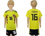 Wholesale Cheap Colombia #16 M.Borja Home Kid Soccer Country Jersey