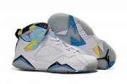 Wholesale Cheap Air Jordan 7 Womens Shoes White/blue-yello-black