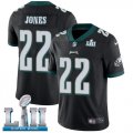 Wholesale Cheap Nike Eagles #22 Sidney Jones Black Alternate Super Bowl LII Youth Stitched NFL Vapor Untouchable Limited Jersey