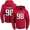 Wholesale Cheap Nike Falcons #98 Takkarist McKinley Red Name & Number Pullover NFL Hoodie