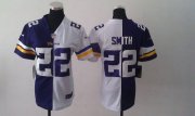 Wholesale Cheap Nike Vikings #22 Harrison Smith Purple/White Women's Stitched NFL Elite Split Jersey