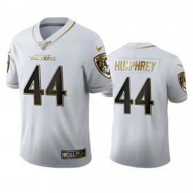 Wholesale Cheap Baltimore Ravens #44 Marlon Humphrey Men\'s Nike White Golden Edition Vapor Limited NFL 100 Jersey