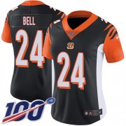 Wholesale Cheap Nike Bengals #24 Vonn Bell Black Team Color Women's Stitched NFL 100th Season Vapor Untouchable Limited Jersey