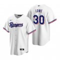 Cheap Men's Texas Rangers #30 Nathaniel Lowe White Cool Base Stitched Baseball Jersey