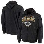 Wholesale Cheap Green Bay Packers G-III Sports by Carl Banks Perfect Season Full-Zip Hoodie Charcoal