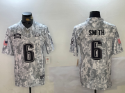 Cheap Men's Philadelphia Eagles #6 DeVonta Smith Arctic Camo 2024 FUSE Salute to Service Limited Stitched Jersey