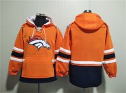 Cheap Men's Denver Broncos Blank Orange Ageless Must-Have Lace-Up Pullover Hoodie