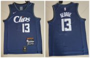 Cheap Clippers 13 Paul George Navy Nike 2023-24 City Edition Swingman Jersey