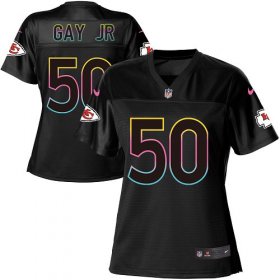 Wholesale Cheap Nike Chiefs #50 Willie Gay Jr. Black Women\'s NFL Fashion Game Jersey