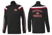 Wholesale Cheap NFL San Francisco 49ers Heart Jacket Black_1