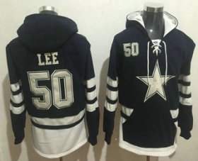 Wholesale Cheap Men\'s Dallas Cowboys #50 Sean Lee 2016 Navy Blue Team Color Stitched NFL Hoodie