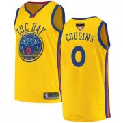 Wholesale Cheap Warriors #0 DeMarcus Cousins Gold 2019 Finals Bound Basketball Swingman City Edition Jersey