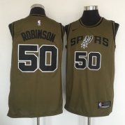 Wholesale Cheap San Antonio Spurs #50 David Robinson Olive Nike Swingman Jersey