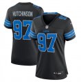 Cheap Women's Detroit Lions #97 Aidan Hutchinson Black 2nd Alternate Stitched Jersey(Run Smaller)