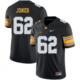 Wholesale Cheap Iowa Hawkeyes 62 Cal Jones Black College Football Jersey