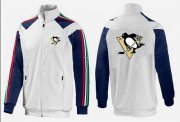 Wholesale Cheap NHL Pittsburgh Penguins Zip Jackets White-1