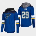 Wholesale Cheap Blues #29 Vince Dunn Blue 2018 Pullover Platinum Hoodie