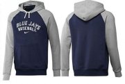 Wholesale Cheap Toronto Blue Jays Pullover Hoodie Dark Blue & Grey