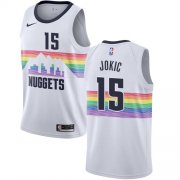 Wholesale Cheap Nike Nuggets #15 Nikola Jokic White NBA Swingman City Edition 2018-19 Jersey