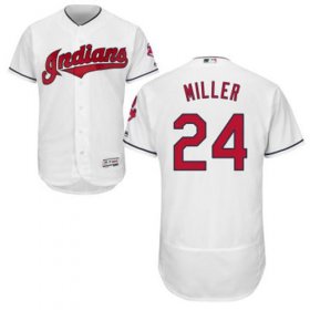 Wholesale Cheap Indians #24 Andrew Miller White Flexbase Authentic Collection Stitched MLB Jersey