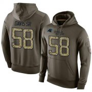 Wholesale Cheap NFL Men's Nike Carolina Panthers #58 Thomas Davis Sr Stitched Green Olive Salute To Service KO Performance Hoodie