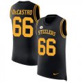 Wholesale Cheap Nike Steelers #66 David DeCastro Black Team Color Men's Stitched NFL Limited Rush Tank Top Jersey