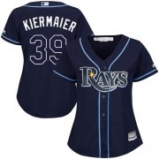 Wholesale Cheap Rays #39 Kevin Kiermaier Dark Blue Alternate Women's Stitched MLB Jersey