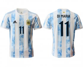 Wholesale Cheap Men 2020-2021 Season National team Argentina home aaa version white 11 Soccer Jersey