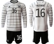 Wholesale Cheap Men 2021 European Cup Germany home white Long sleeve 16 Soccer Jersey