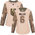 Wholesale Cheap Adidas Golden Knights #6 Colin Miller Camo Authentic 2017 Veterans Day Women's Stitched NHL Jersey