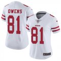 Wholesale Cheap Nike 49ers #81 Terrell Owens White Women's Stitched NFL Vapor Untouchable Limited Jersey