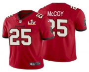 Wholesale Cheap Men's Tampa Bay Buccaneers #25 LeSean McCoy Red 2021 Super Bowl LV Limited Stitched NFL Jersey