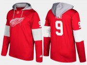 Wholesale Cheap Red Wings #9 Gordie Howe Red Name And Number Hoodie