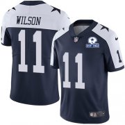 Wholesale Cheap Nike Cowboys #11 Cedrick Wilson Navy Blue Thanksgiving Men's Stitched With Established In 1960 Patch NFL Vapor Untouchable Limited Throwback Jersey