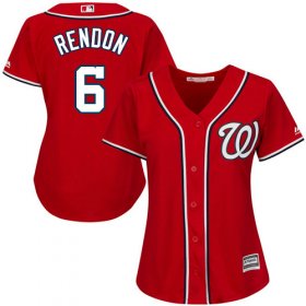 Wholesale Cheap Nationals #6 Anthony Rendon Red Alternate Women\'s Stitched MLB Jersey