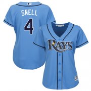 Wholesale Cheap Rays #4 Blake Snell Light Blue Alternate Women's Stitched MLB Jersey