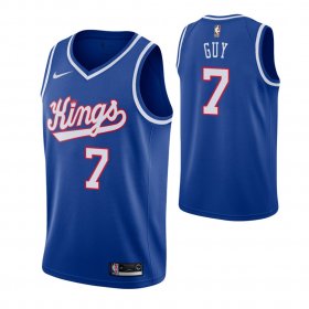 Wholesale Cheap Men\'s Sacramento Kings #7 Kyle Guy Blue 2019-20 Hardwood Classics Jersey