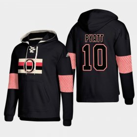 Wholesale Cheap Ottawa Senators #10 Tom Pyatt Black adidas Lace-Up Pullover Hoodie