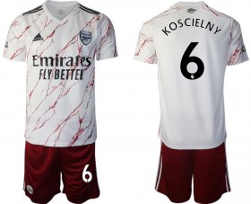 Wholesale Cheap Men 2020-2021 club Arsenal away 6 white Soccer Jerseys