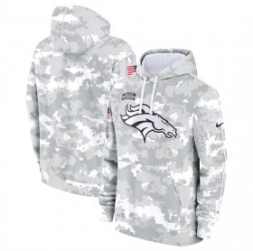 Men\'s Denver Broncos 2024 Arctic Camo Salute To Service Club Fleece Pullover Hoodie