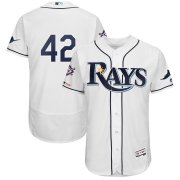 Wholesale Cheap Tampa Bay Rays #42 Majestic 2019 Jackie Robinson Day Flex Base Jersey White