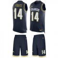 Wholesale Cheap Nike Chargers #14 Dan Fouts Navy Blue Team Color Men's Stitched NFL Limited Tank Top Suit Jersey